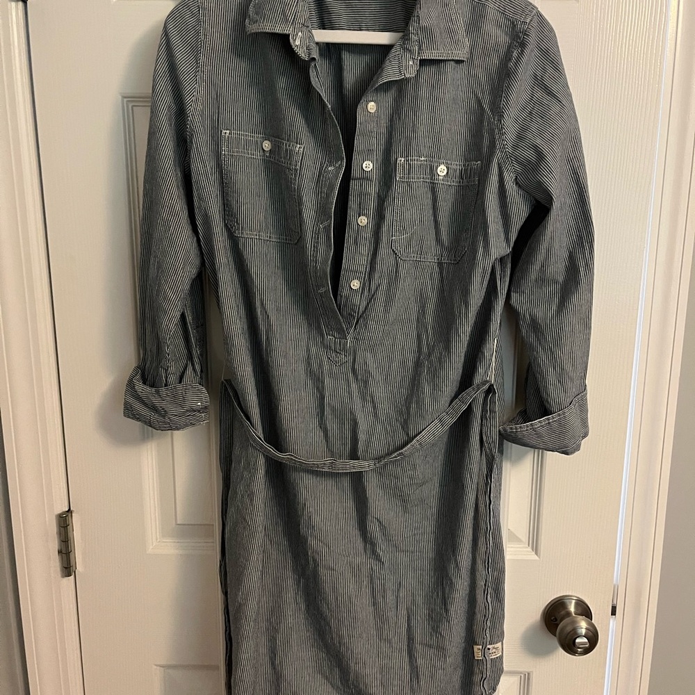 Ralph Lauren Women’s Casual Button Down Tunic Tie Dress